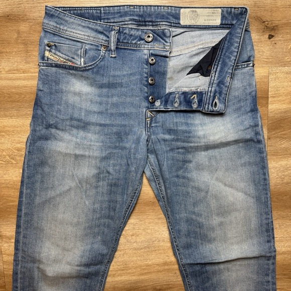 Diesel Jeans Men 28x32 Blue Waykee Straight Leg Stretch Denim Modern Pants R2H48 - Picture 1 of 13